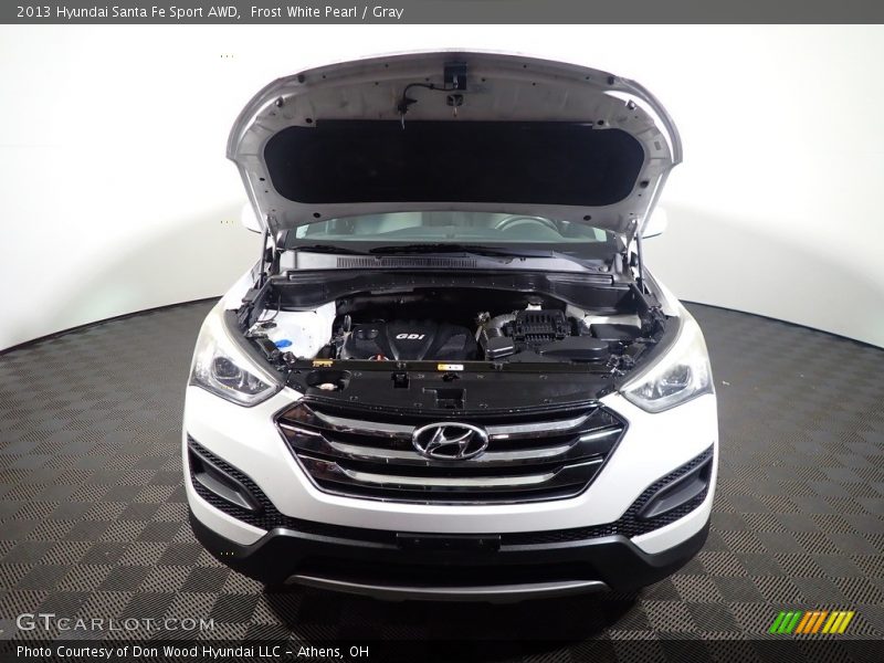 Frost White Pearl / Gray 2013 Hyundai Santa Fe Sport AWD