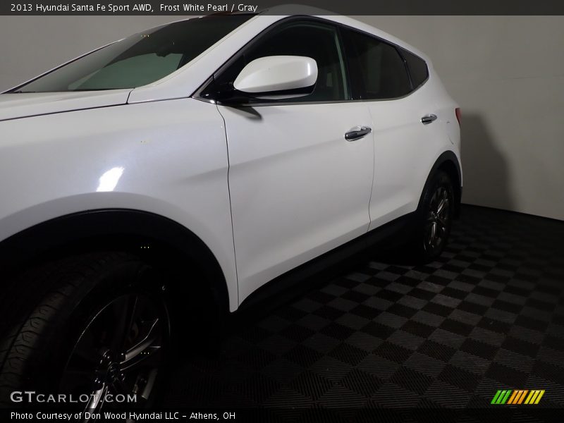 Frost White Pearl / Gray 2013 Hyundai Santa Fe Sport AWD