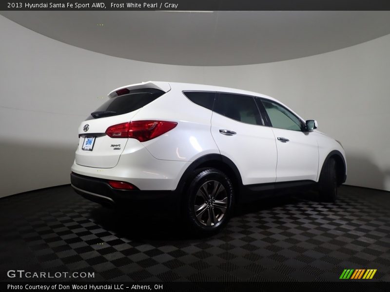 Frost White Pearl / Gray 2013 Hyundai Santa Fe Sport AWD