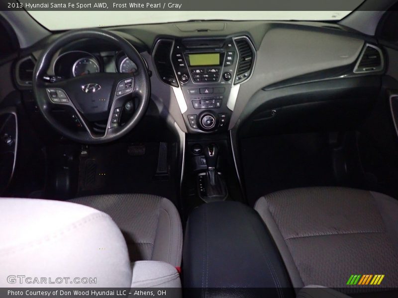 Frost White Pearl / Gray 2013 Hyundai Santa Fe Sport AWD