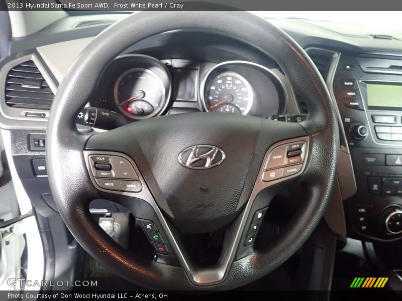 Frost White Pearl / Gray 2013 Hyundai Santa Fe Sport AWD