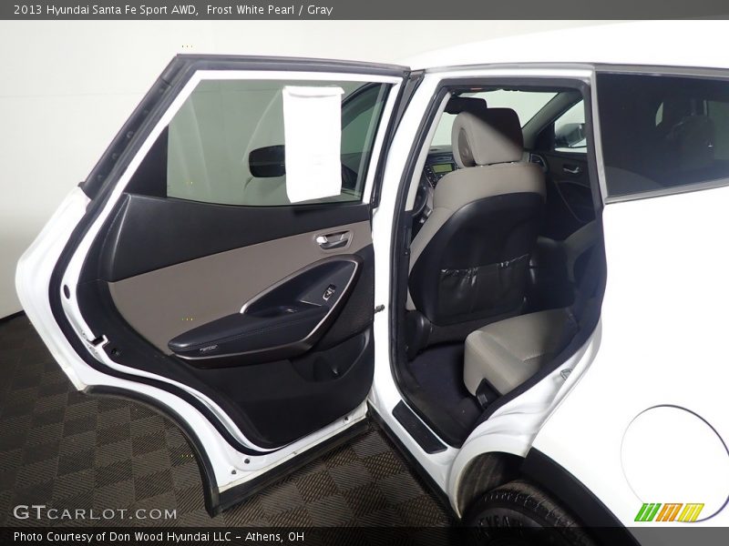 Frost White Pearl / Gray 2013 Hyundai Santa Fe Sport AWD