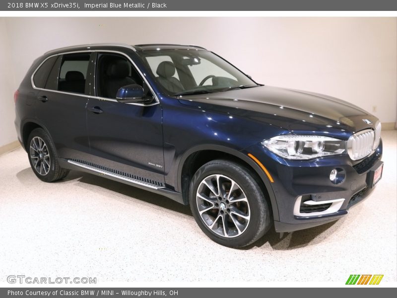 Imperial Blue Metallic / Black 2018 BMW X5 xDrive35i