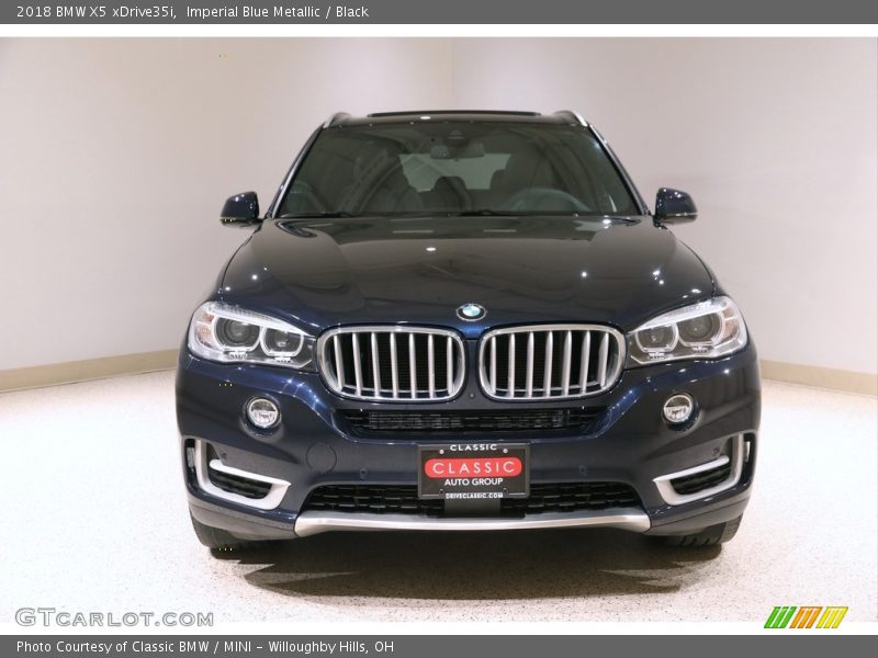 Imperial Blue Metallic / Black 2018 BMW X5 xDrive35i