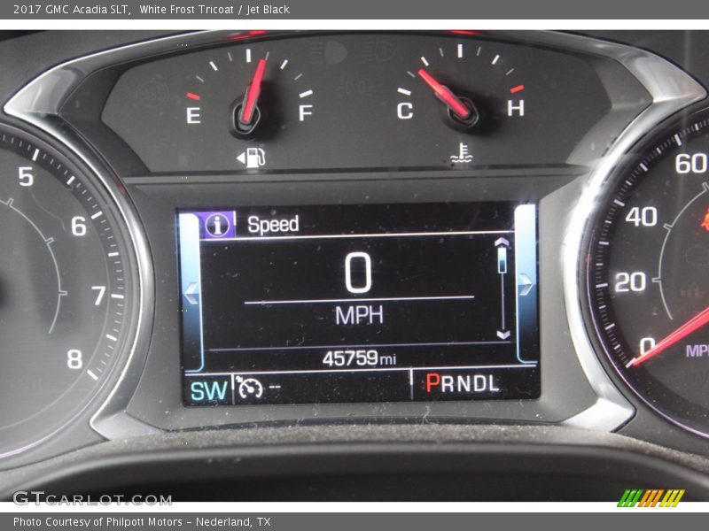 White Frost Tricoat / Jet Black 2017 GMC Acadia SLT