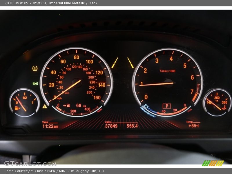 Imperial Blue Metallic / Black 2018 BMW X5 xDrive35i