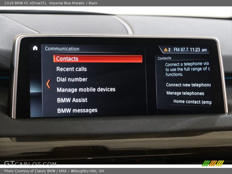 Imperial Blue Metallic / Black 2018 BMW X5 xDrive35i