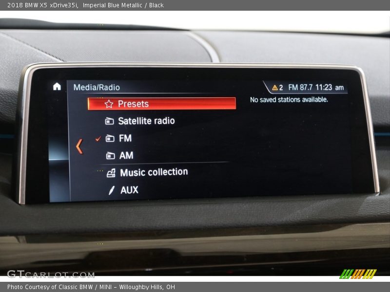 Imperial Blue Metallic / Black 2018 BMW X5 xDrive35i