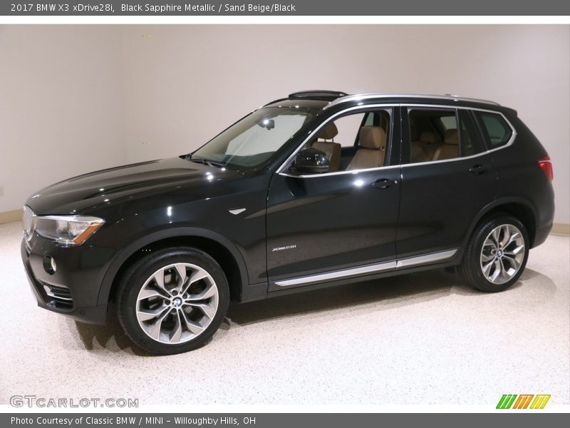 Black Sapphire Metallic / Sand Beige/Black 2017 BMW X3 xDrive28i