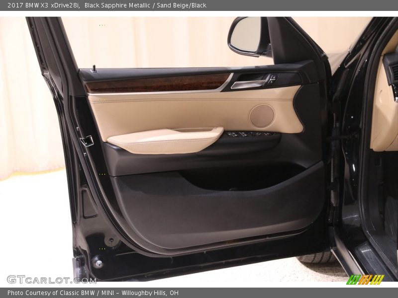 Black Sapphire Metallic / Sand Beige/Black 2017 BMW X3 xDrive28i