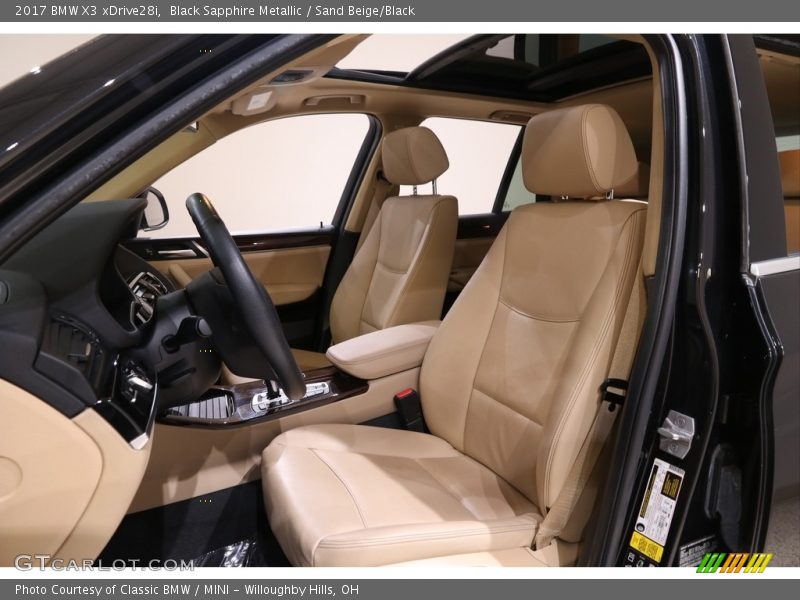 Black Sapphire Metallic / Sand Beige/Black 2017 BMW X3 xDrive28i