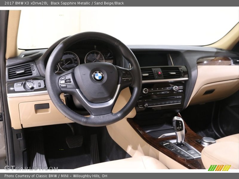 Black Sapphire Metallic / Sand Beige/Black 2017 BMW X3 xDrive28i