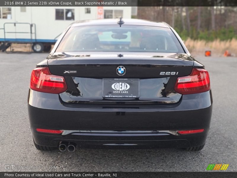 Black Sapphire Metallic / Black 2016 BMW 2 Series 228i xDrive Coupe