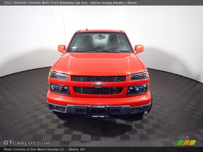 Inferno Orange Metallic / Ebony 2012 Chevrolet Colorado Work Truck Extended Cab 4x4