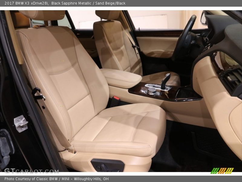 Black Sapphire Metallic / Sand Beige/Black 2017 BMW X3 xDrive28i