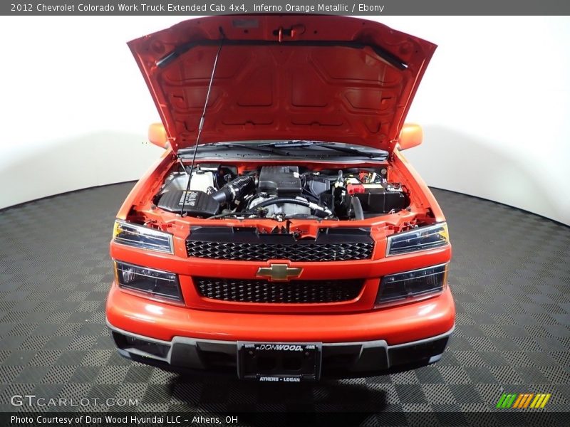 Inferno Orange Metallic / Ebony 2012 Chevrolet Colorado Work Truck Extended Cab 4x4