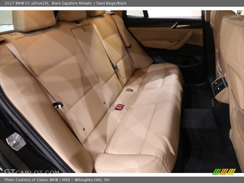 Black Sapphire Metallic / Sand Beige/Black 2017 BMW X3 xDrive28i