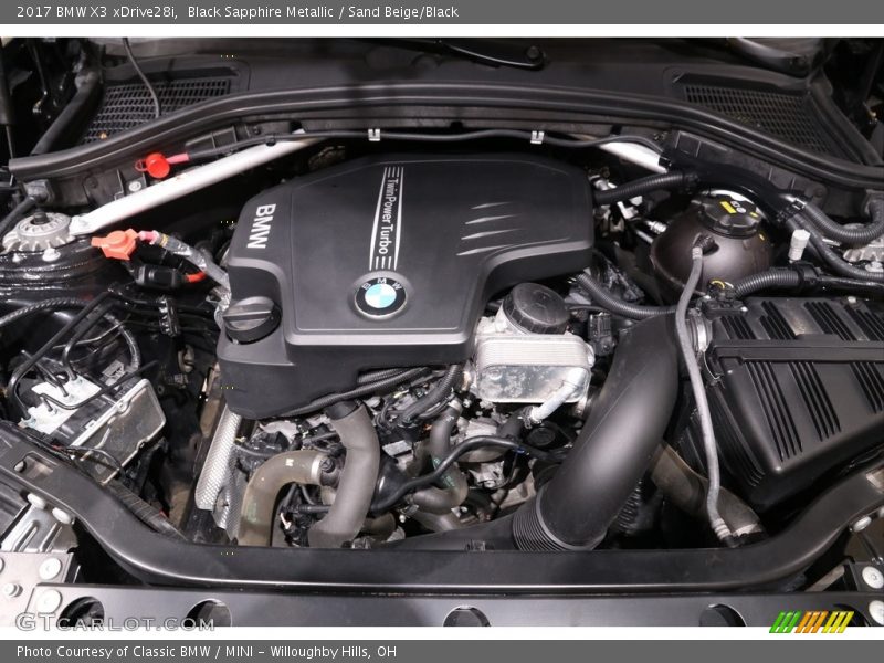 Black Sapphire Metallic / Sand Beige/Black 2017 BMW X3 xDrive28i