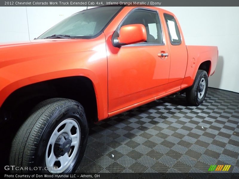 Inferno Orange Metallic / Ebony 2012 Chevrolet Colorado Work Truck Extended Cab 4x4
