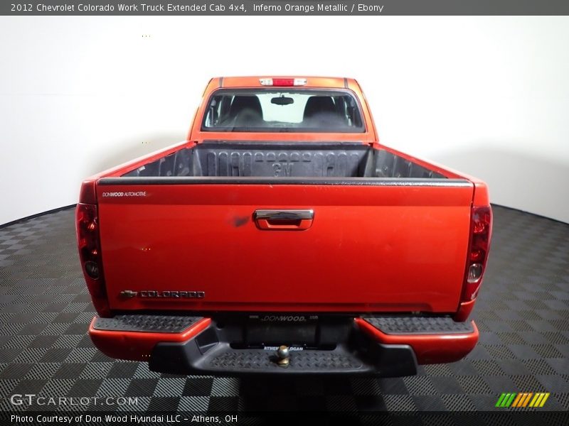 Inferno Orange Metallic / Ebony 2012 Chevrolet Colorado Work Truck Extended Cab 4x4