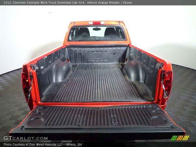 Inferno Orange Metallic / Ebony 2012 Chevrolet Colorado Work Truck Extended Cab 4x4