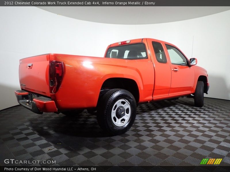 Inferno Orange Metallic / Ebony 2012 Chevrolet Colorado Work Truck Extended Cab 4x4