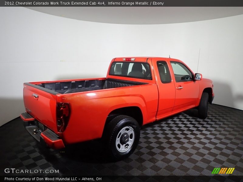 Inferno Orange Metallic / Ebony 2012 Chevrolet Colorado Work Truck Extended Cab 4x4