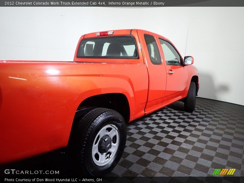 Inferno Orange Metallic / Ebony 2012 Chevrolet Colorado Work Truck Extended Cab 4x4