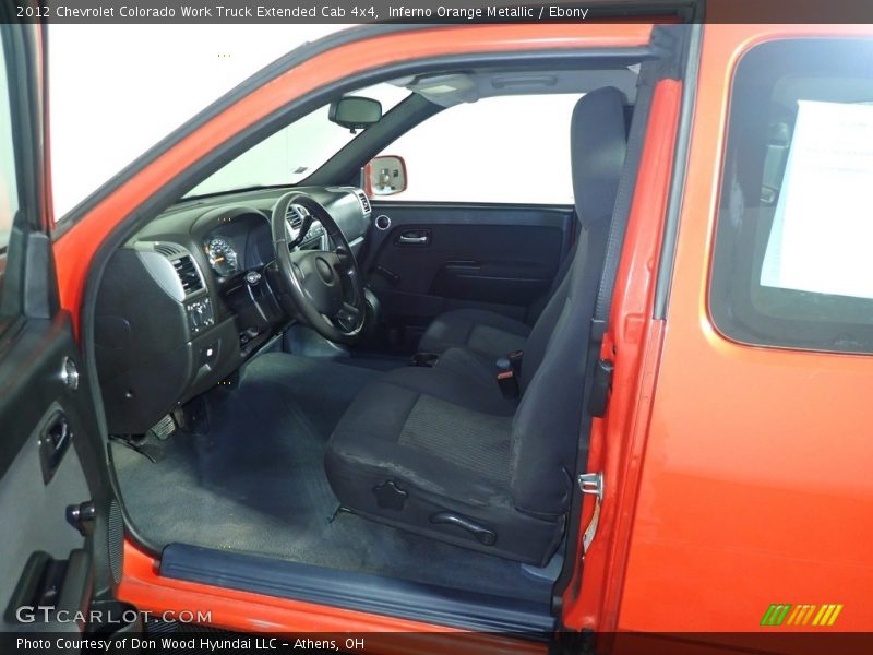 Inferno Orange Metallic / Ebony 2012 Chevrolet Colorado Work Truck Extended Cab 4x4