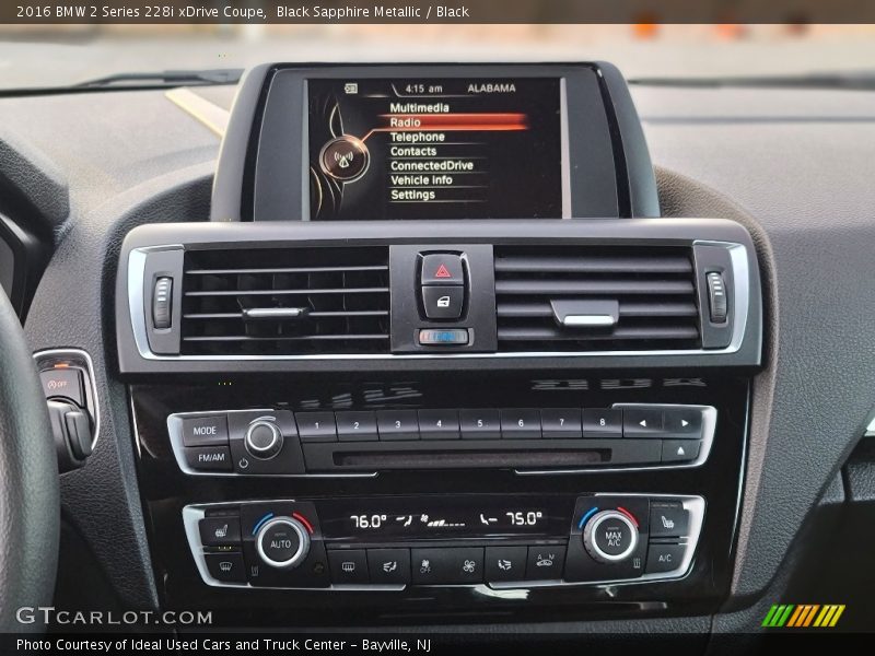 Black Sapphire Metallic / Black 2016 BMW 2 Series 228i xDrive Coupe
