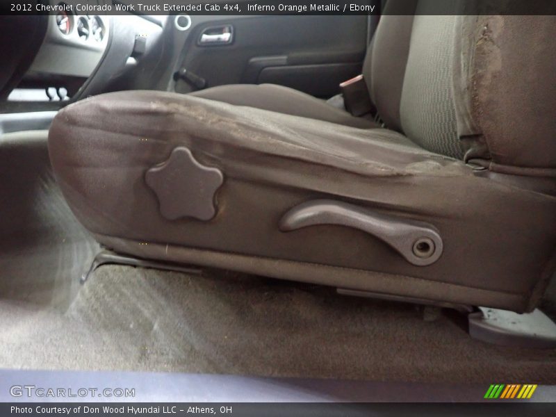 Inferno Orange Metallic / Ebony 2012 Chevrolet Colorado Work Truck Extended Cab 4x4