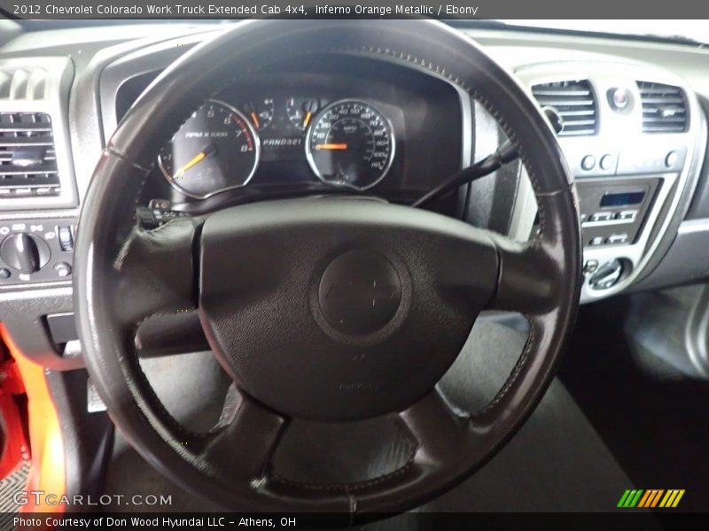 Inferno Orange Metallic / Ebony 2012 Chevrolet Colorado Work Truck Extended Cab 4x4