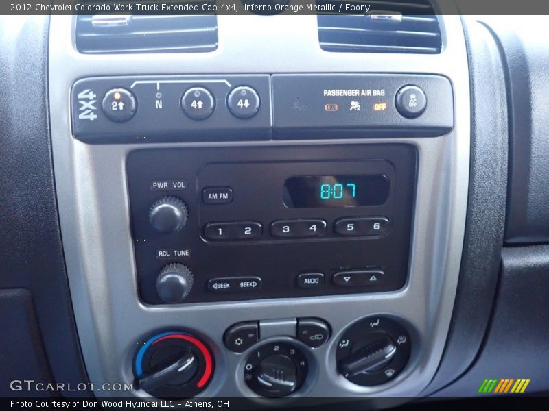 Controls of 2012 Colorado Work Truck Extended Cab 4x4