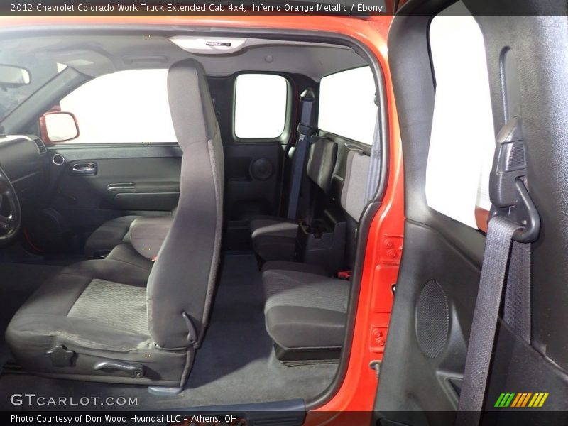 Inferno Orange Metallic / Ebony 2012 Chevrolet Colorado Work Truck Extended Cab 4x4