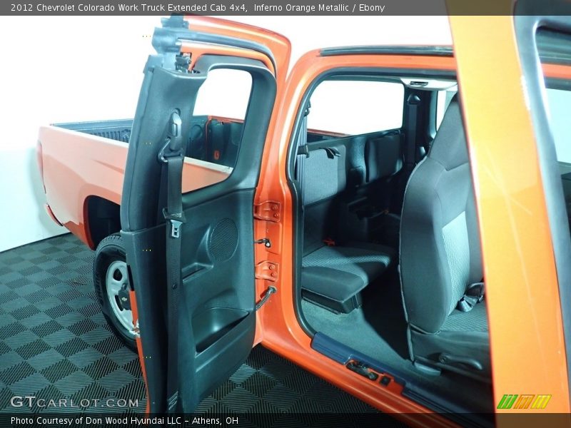 Inferno Orange Metallic / Ebony 2012 Chevrolet Colorado Work Truck Extended Cab 4x4