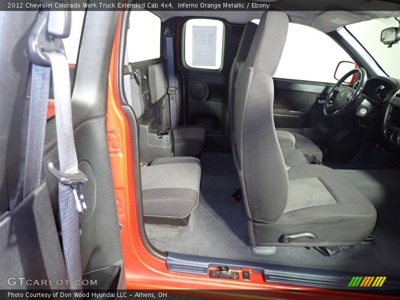 Inferno Orange Metallic / Ebony 2012 Chevrolet Colorado Work Truck Extended Cab 4x4