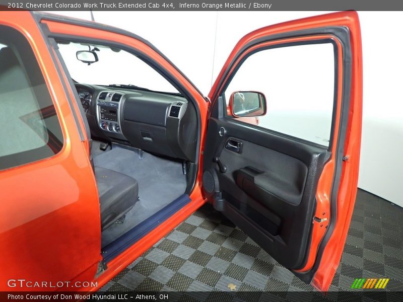 Inferno Orange Metallic / Ebony 2012 Chevrolet Colorado Work Truck Extended Cab 4x4