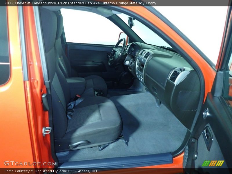 Inferno Orange Metallic / Ebony 2012 Chevrolet Colorado Work Truck Extended Cab 4x4
