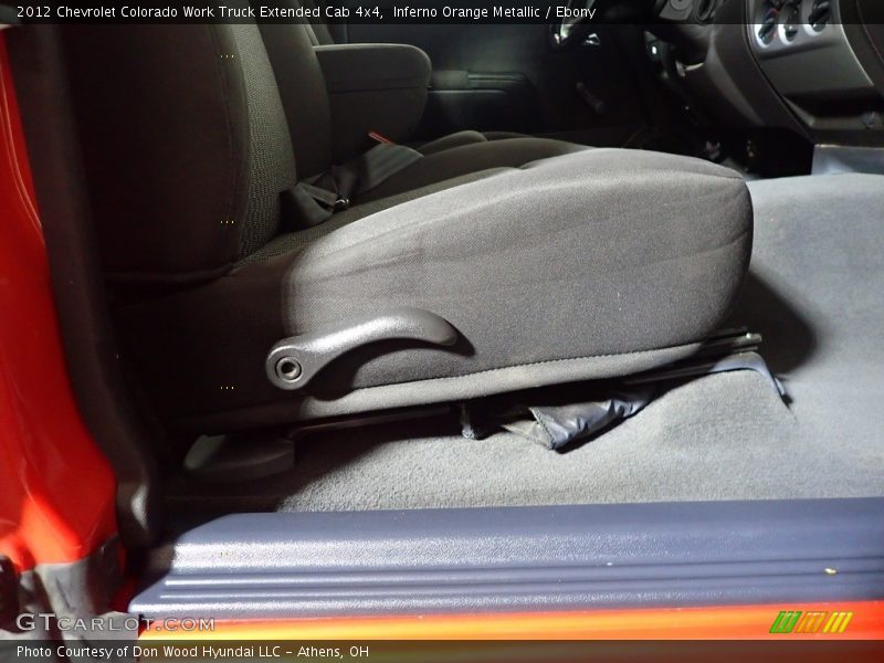 Inferno Orange Metallic / Ebony 2012 Chevrolet Colorado Work Truck Extended Cab 4x4