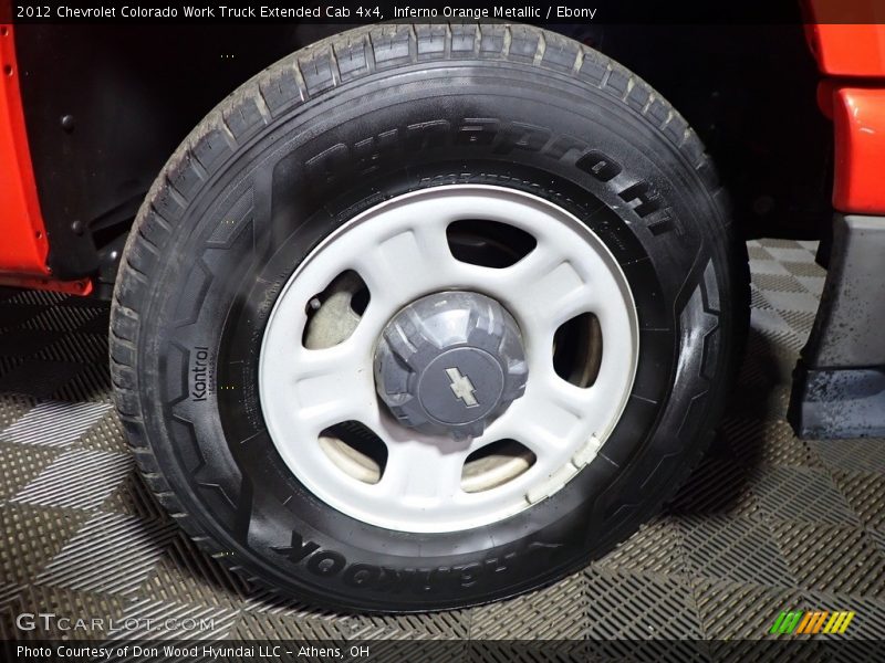 Inferno Orange Metallic / Ebony 2012 Chevrolet Colorado Work Truck Extended Cab 4x4