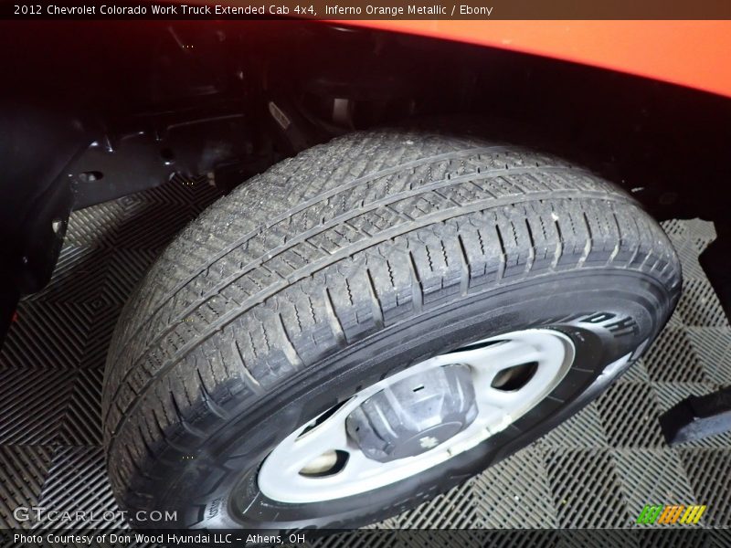 Inferno Orange Metallic / Ebony 2012 Chevrolet Colorado Work Truck Extended Cab 4x4