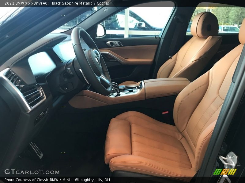 Black Sapphire Metallic / Cognac 2021 BMW X6 xDrive40i