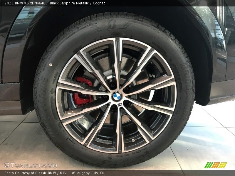 Black Sapphire Metallic / Cognac 2021 BMW X6 xDrive40i