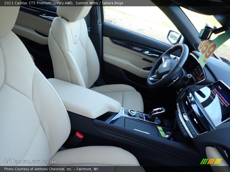 Front Seat of 2021 CT5 Premium Luxury AWD