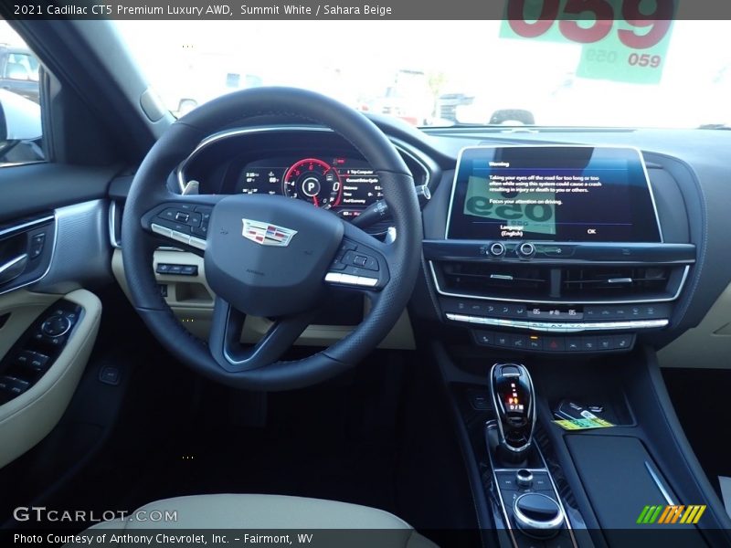 Dashboard of 2021 CT5 Premium Luxury AWD