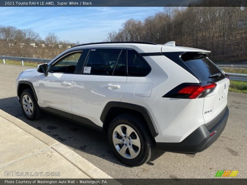 Super White / Black 2021 Toyota RAV4 LE AWD