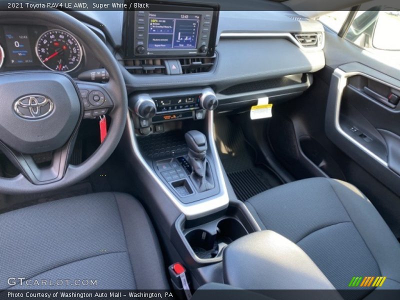 Super White / Black 2021 Toyota RAV4 LE AWD