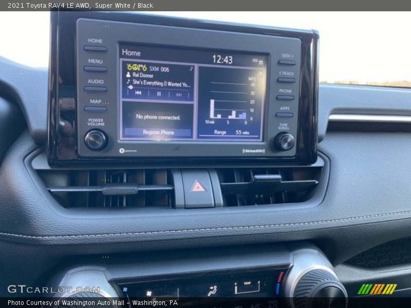 Super White / Black 2021 Toyota RAV4 LE AWD