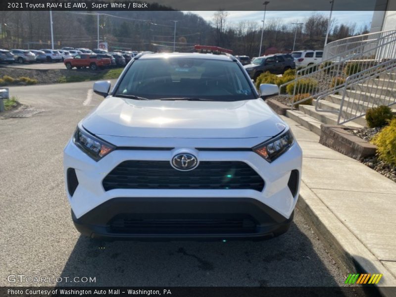 Super White / Black 2021 Toyota RAV4 LE AWD