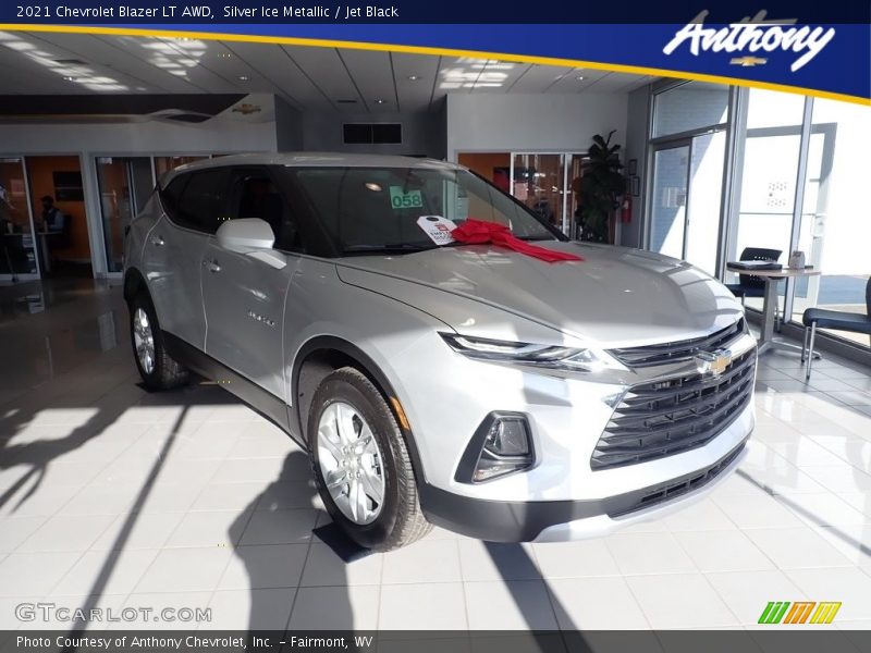 Silver Ice Metallic / Jet Black 2021 Chevrolet Blazer LT AWD